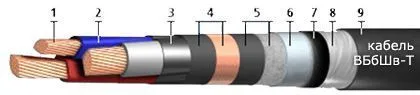 Кабель ВБбШв-Т 3х2,5+1х1,5